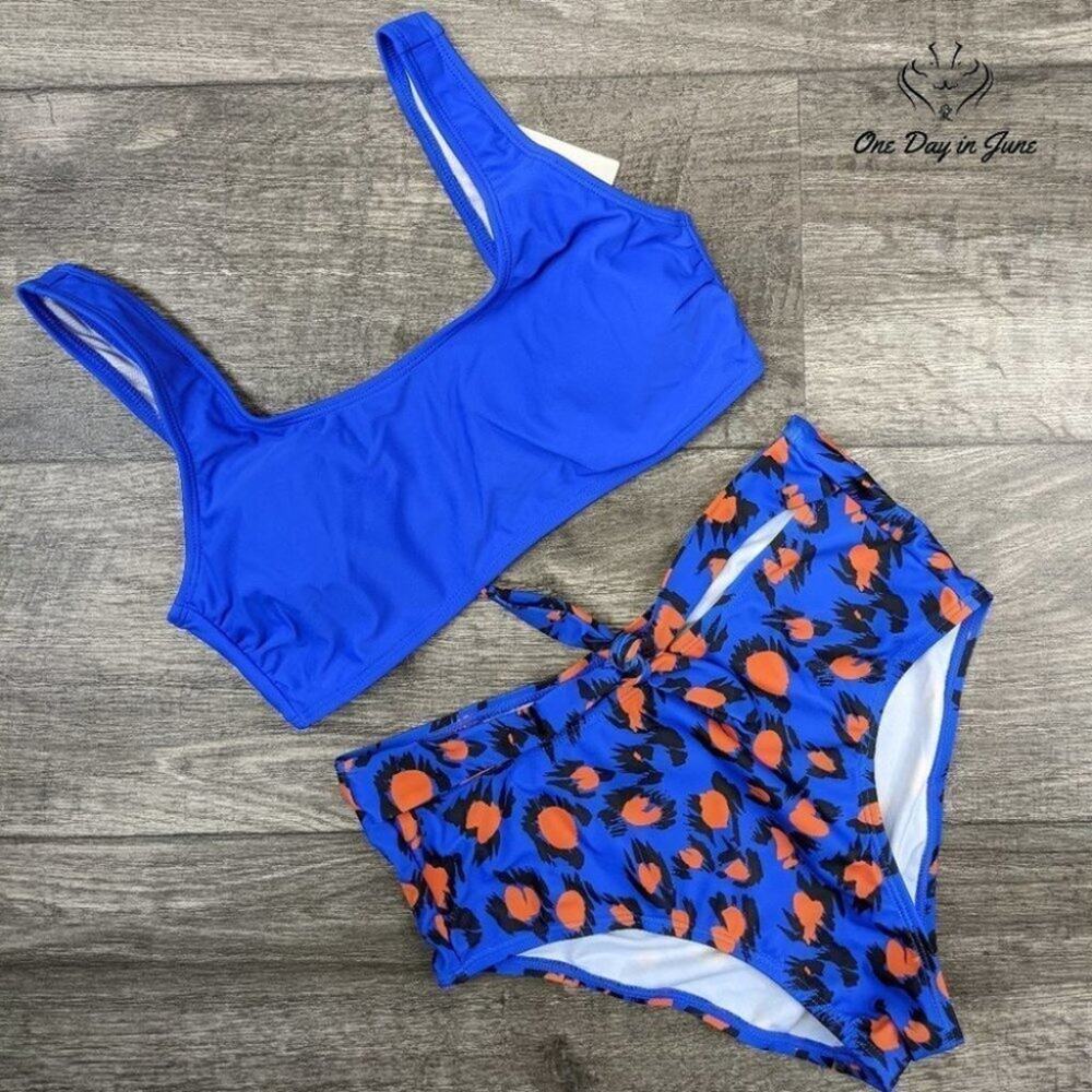 Halcurt Sport Top Knot Bottom Bikini Swimsuit Size S
